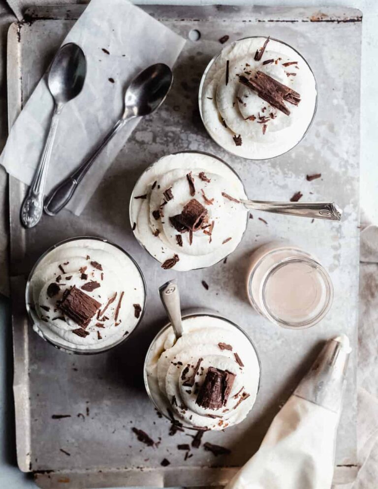 Creamy Chocolate Pudding Infused with Baileys Irish Cream