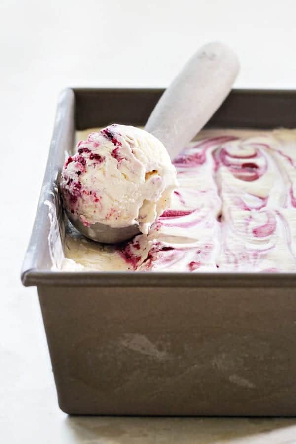 Roasted Berry No-Churn Ice Cream Delight