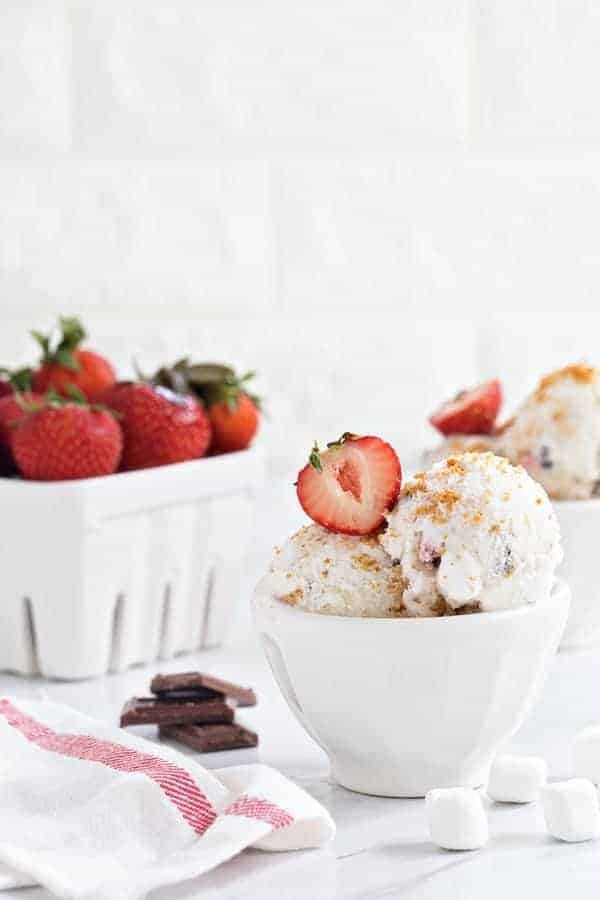 Strawberry S’mores Ice Cream Delight