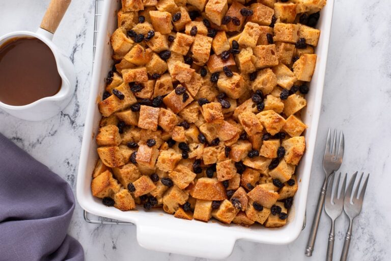 Irish Bread Pudding with Whiskey Caramel Sauce